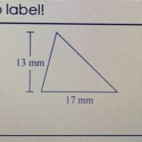 Find the area of the triangle.
In the pic.