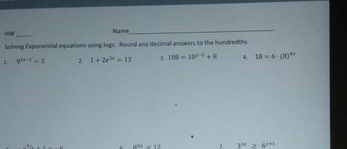Solve! using log and round and a decimal answer to the 100​