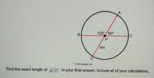 Find the exact length of ADC. In your final answer, include all of your calculations​