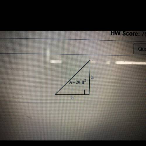Find the value of the triangle h=?