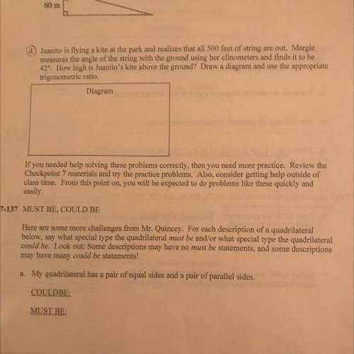 Need help on part d. the word problem i’m confused