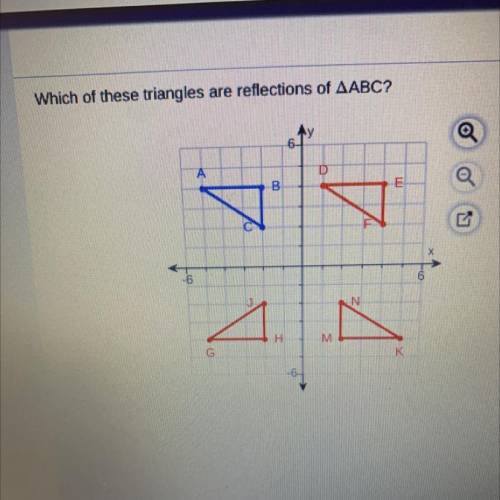 Which of these triangles are reflections of AABC?