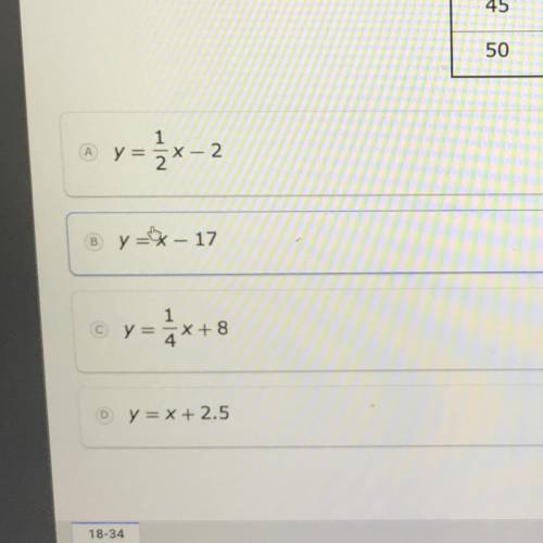 Which equation represents the linear relationship between the x-values and the y-values in the tabl