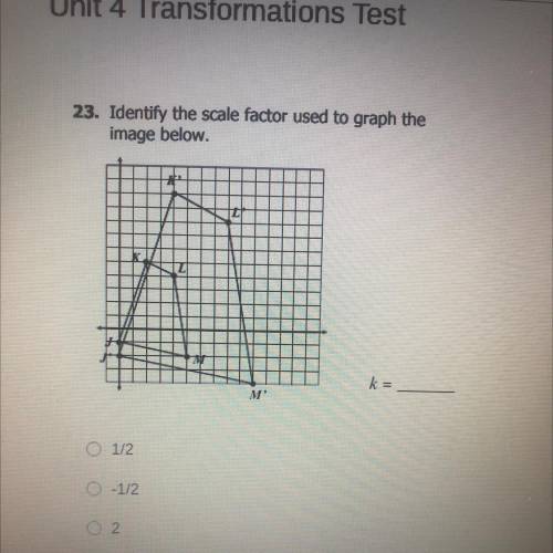 Identify the scale factor used to graph the image below