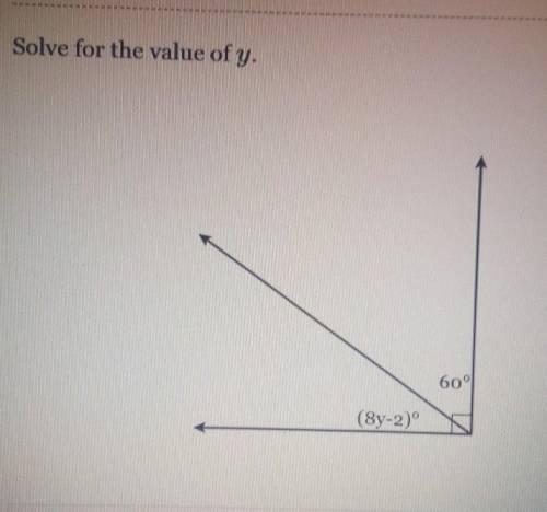 Solve for the value of y.​