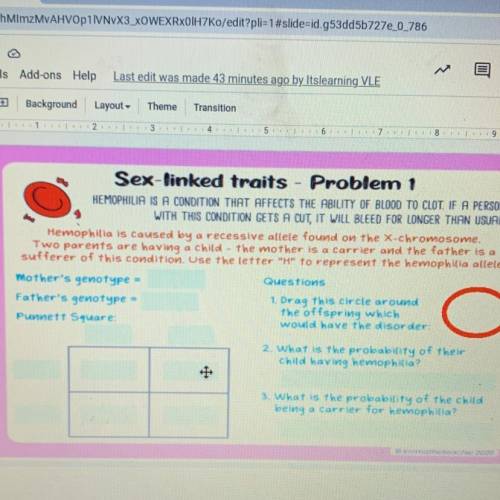 SEX LINKED TRAIT ANSWERS