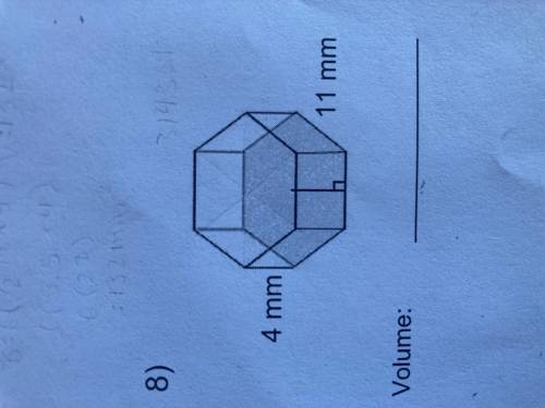 Please help stuck on this question. Find the volume of the hexagonal prism link below