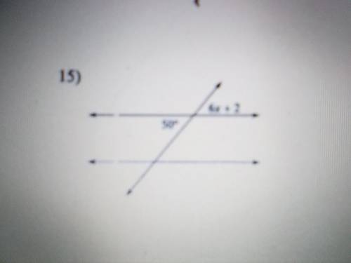 PLEASE HELP ASAP THANKS :)
the number say 6x+2 and 5° , sorry it's blurry