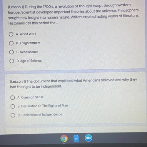 Can someone please answer these questions for me