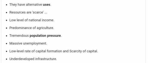 Describe five features of economic resources​