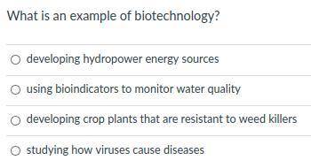 What is an example of biotechnology?