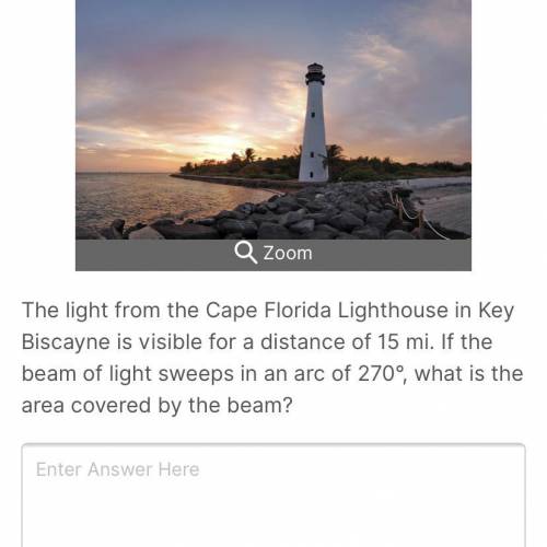 The light from the Cape Florida Lighthouse in Key Biscayne is visible for a distance of 15 mi. If t