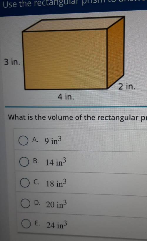 What is the volume of the following rectangular prism?​