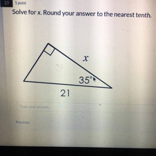 Solve for x. round your answer to the nearest tenth. 
pls help i beg!