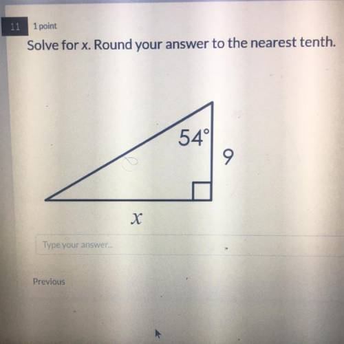 Solve for x round your answer to the nearest tenth
help me PLSSS
