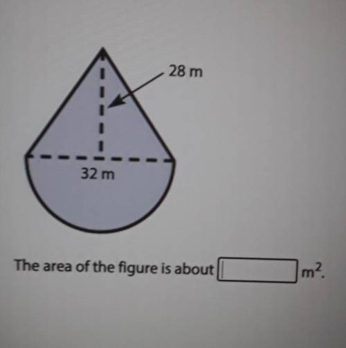 Find the area of the figure. Use 3.14 for pie.​