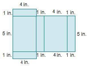 What is the surface area of the solid that can be formed by this net?
square inches