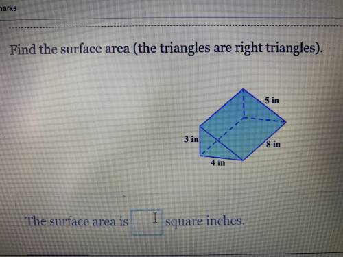 Find the surface area (the triangle are right triangles).