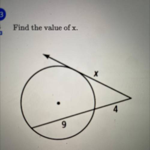 Find the value of x plz help