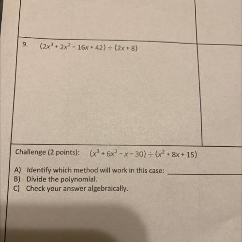 Need help with the challenge problem