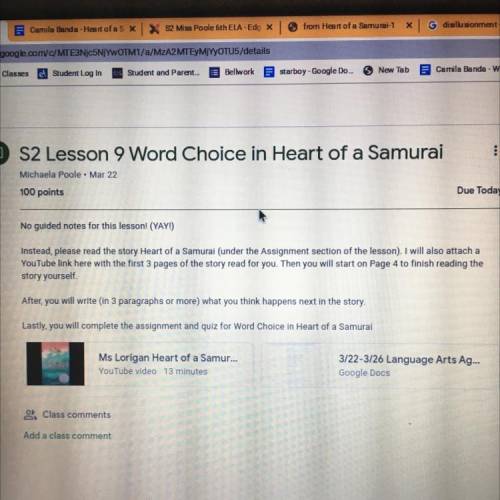 If anybody is good at making paragraph can you make a 3 paragraph about the heart of samurai anyway