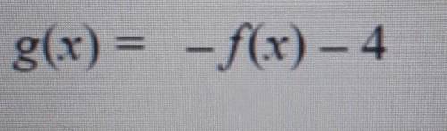 Describe the Transformation that takes place from the parent function f(x)=x^2​
