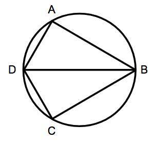 Given that angle DAB and DCB are right angles and angle BDC= 41, what is the measure of the arc CAD