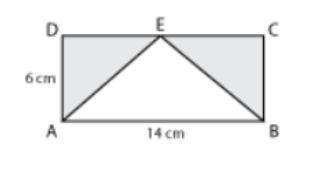 Determine the area of the shaded region.