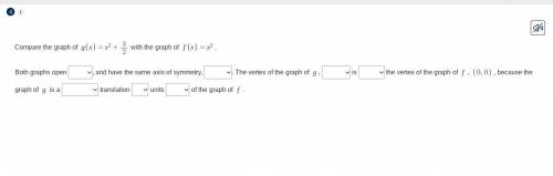 Compare the graph g(x)=x^2+3/2 (fraction) with the graph of f(x)=x^2