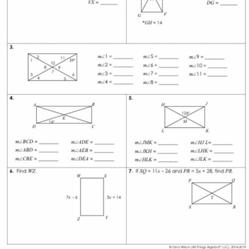 PLEASE HELP WITH #4 and #5 (Gina Wilson) Rectangles All Things Algebra