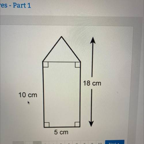 HELP 10 PTS!

What is the area of the composite figure?
Enter your answer in the box.
___ cm2
18 c