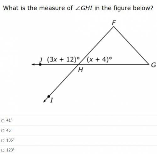 What is the measure of GHI in the figure below?