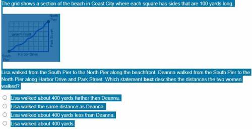 The grid shows a section of the beach in Coast City where each square has sides that are 100 yards