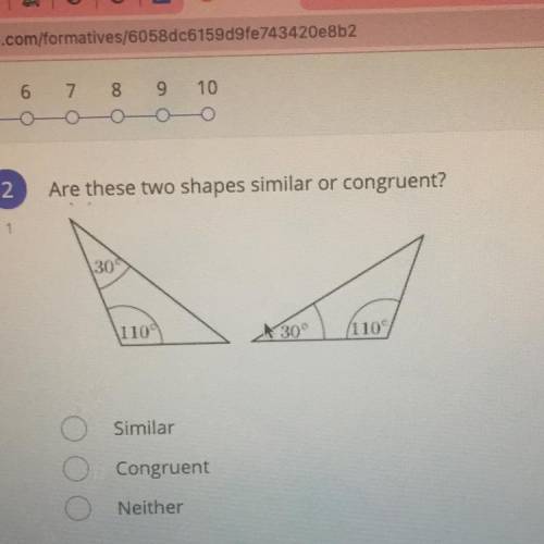 Are these shapes similar or congruent?