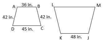 Given ABCD ~ JKLM, what is the perimeter of JKLM?