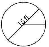 What is the area of the circle below rounded to the nearest hundredth?