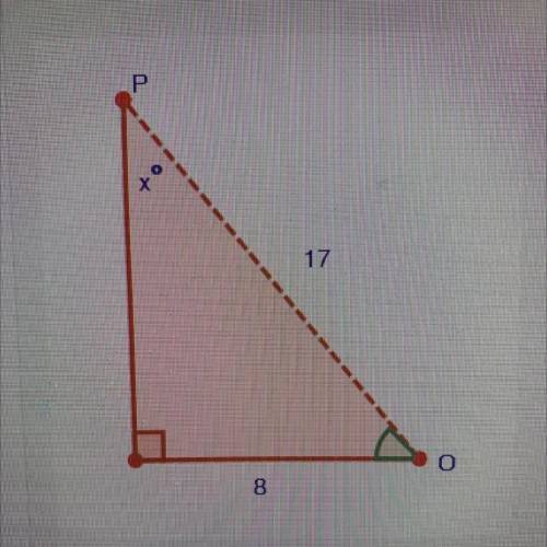 Find the measure of angle x Round your answer to the nearest hundredth (please type the numerical a
