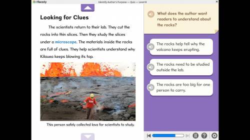 What does the author want readers to understand about rocks?Choose the correct answer.''