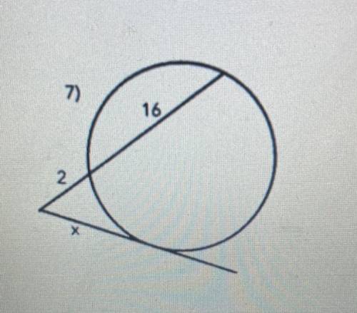 How do I do this I’m looking for the value of x
