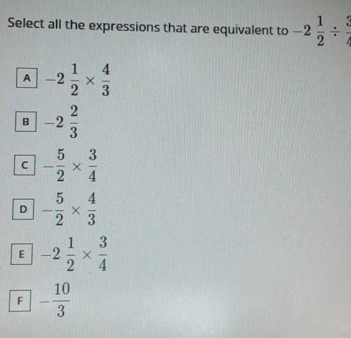 Select all the expressions that are equivalent​