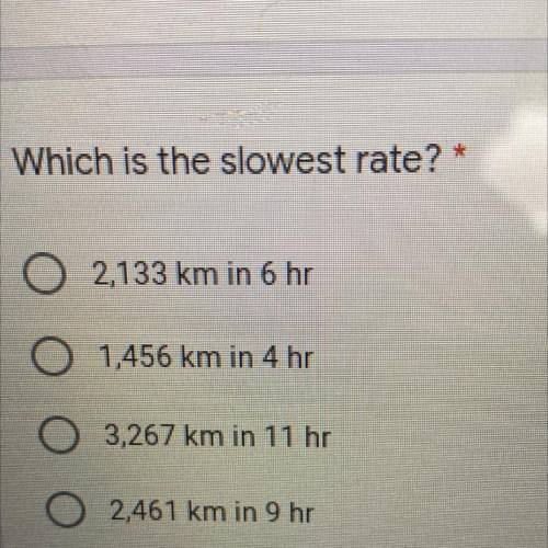 Which is the slowest rate
