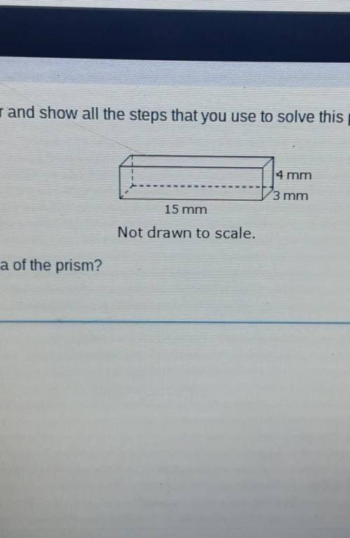 What is the surface area of the prism?​