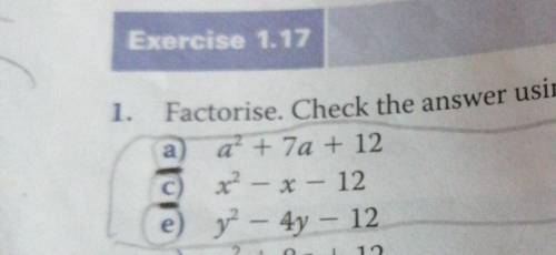 Factorise, check the answer using multiplication ​