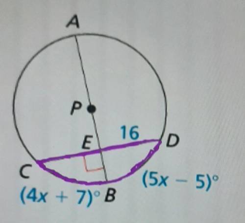 How do I find x and CD?​