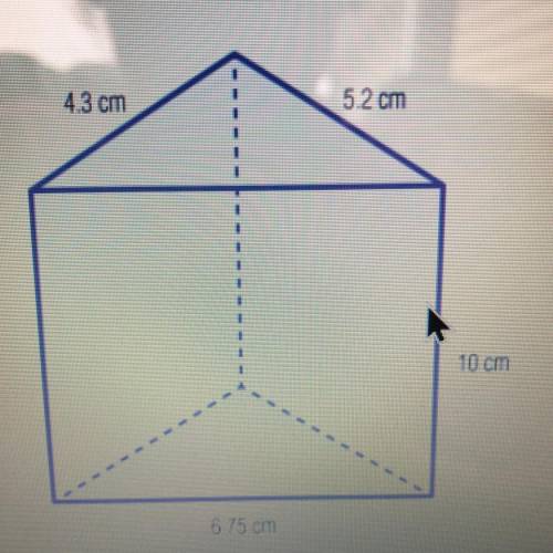 The following triangular prism has a base that is a right triangle.

a. Draw or describe the net o