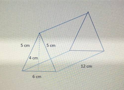 What is the surface area of the triangular prism?￼