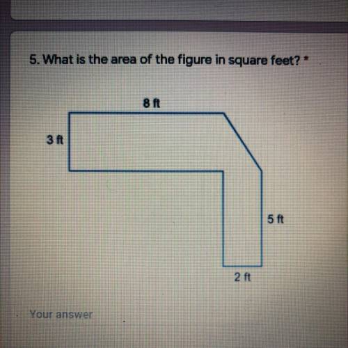 What is the area of the figure in square feet?