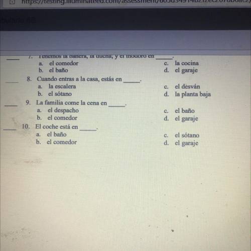 For those fluent in Spanish, please help with 9 &10