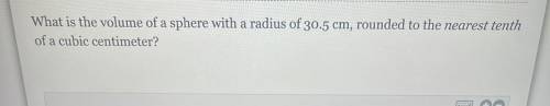 What is the volume of a sphere with a radius of 30.5 cm, rounded to the nearest tenth of a cubic ce