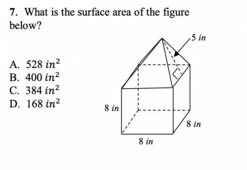 Help!! What is the surface area of the figure below?